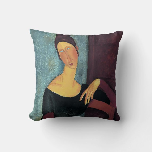 Almofada Amedeo Modigliani, Retrato da Esposa do Artista (Frente)