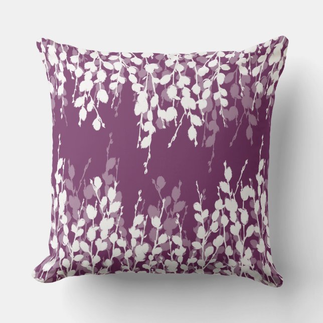 Almofada Ameixa roxa Pussywillow (Frente)