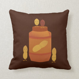 Almofada Amendoins de sorriso em torno da manteiga de