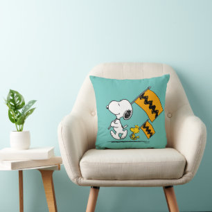 Almofada Amendoins Sinalizadores de Snoopy & Woodstock