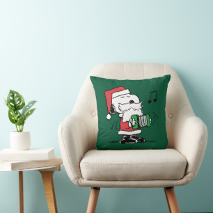 Almofada Amendoins Snoopy Santa Claus Accordian