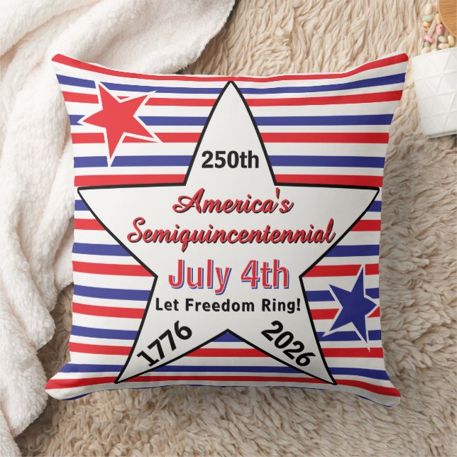 Almofada America Semiquincentenário Listras Estreladas  (Cobertor)
