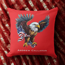 Almofada American Bald Eagle Patriotic USA Flag 4 de julho