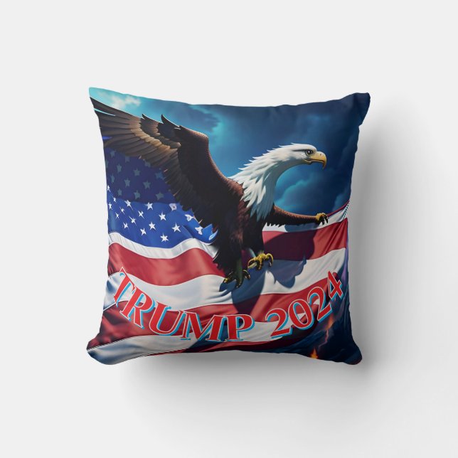Almofada American Flag American American Eagle TRUMP 2024 (Frente)