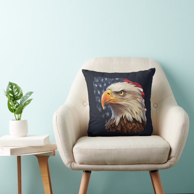 Almofada American Flag Bald Eagle (Cadeira)