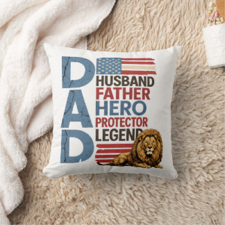 Almofada American flag Dad Lion Patriotic 