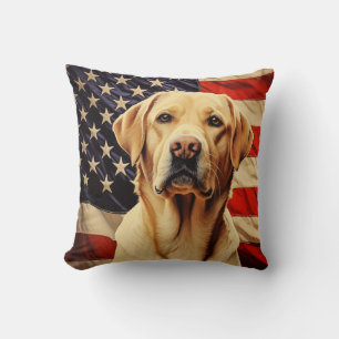 Almofada American Flag Labrador
