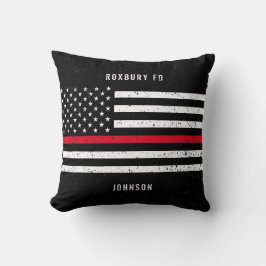 Almofada American Flag Thin Red Line - Nome com Dificuldade