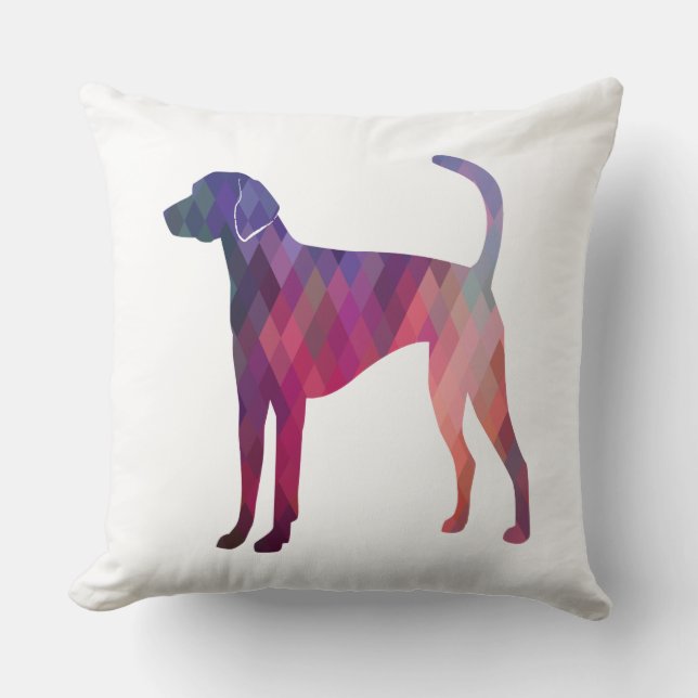 Almofada American Foxhound Geo Pattern Silhouette Pink (Frente)