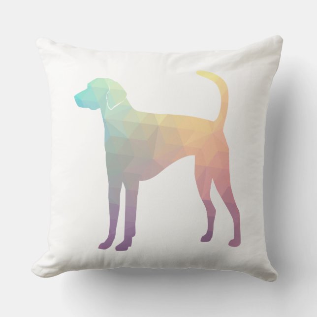 Almofada American Foxhound Geo Pattern Silhoule Pastel (Frente)