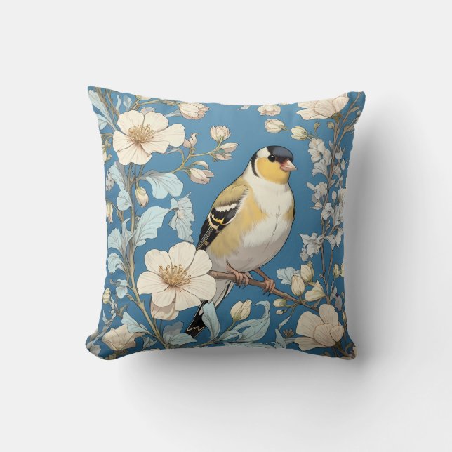 Almofada American Goldfinch William Morris Inspired (Frente)