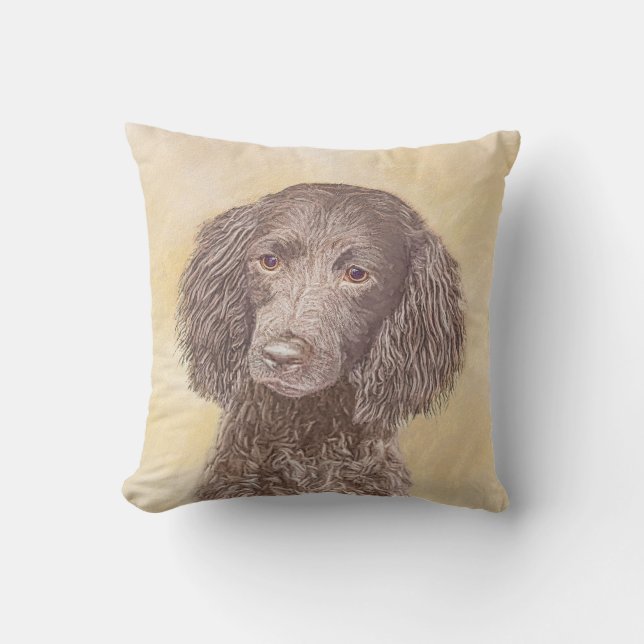 Almofada American Water Spaniel Painting - Arte Original de (Frente)