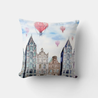 Almofada Amesterdã com balão de ar quente