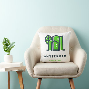 Almofada Amesterdã Países Baixos Holanda Green City in