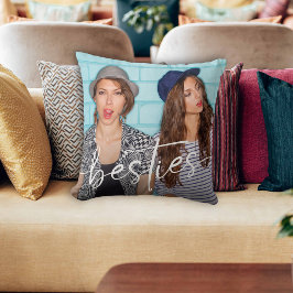 Almofada Amigas Amigos Moderno Script Caligrafia Chic