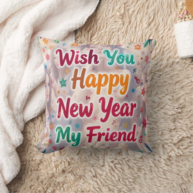 Almofada Amigo do feliz ano novo (Cobertor)