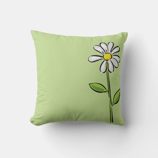 Almofada Amigo presente de Deus, margarida em verde, religi (Frente)