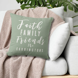 Almofada Amigos da família Faith do Sage Tone da Terra Pers