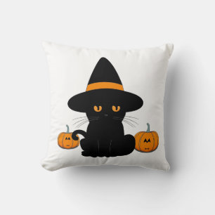 Almofada Amigos de Cartoon Bonitos do Halloween, Gato Negra