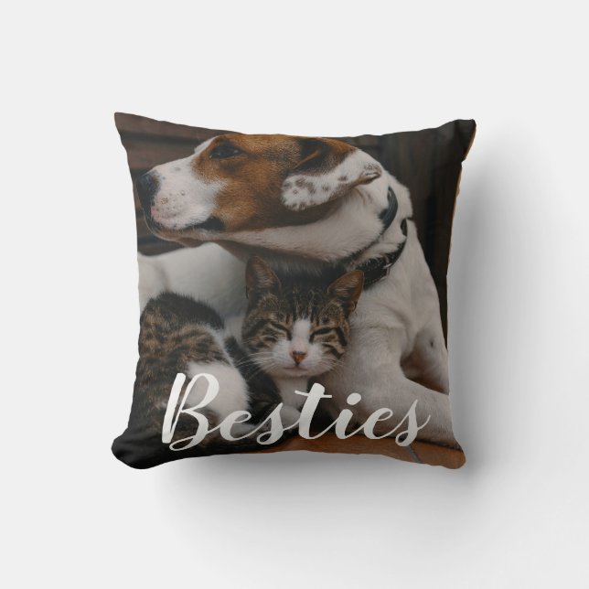 Almofada Amigos de Estimação Pai de Cachorro Mãe de Gato Pr (Frente)