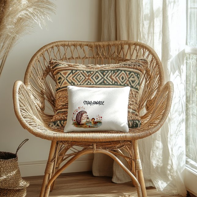 Almofada Amigos do LanternPond - Ourico-Terrestre Pato do B (Where Woodland Friendship Meets Cozy Comfort)