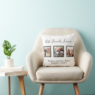Almofada Amigos para sempre Nomes de Fotografias BFF Branco