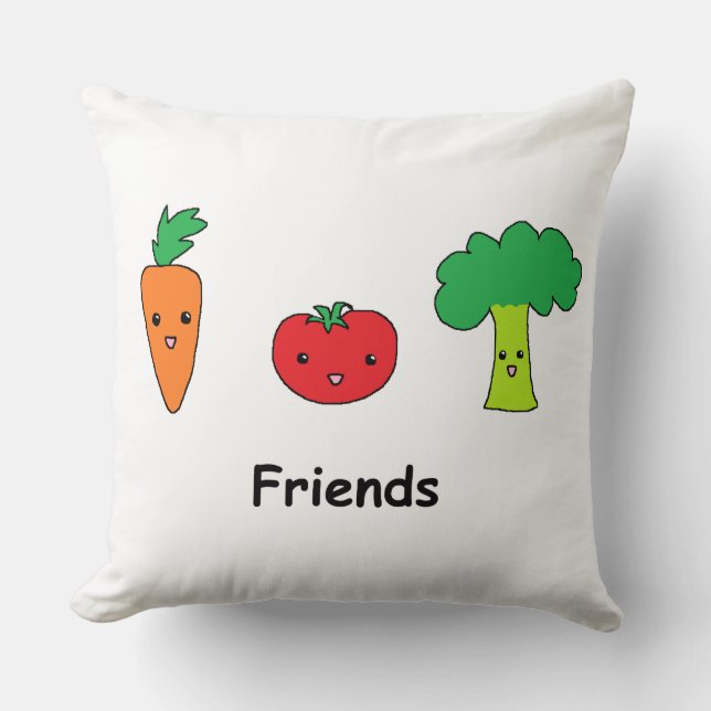 Almofada Amigos vegetais felizes (Frente)
