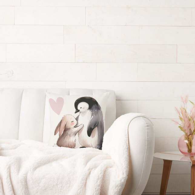Almofada Amizade Bunny e Penguin (Sofá)