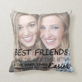 Almofada Amizade Chic de Foto BFF Personalizada do Melhor A