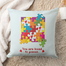 Almofada Amo ao Quebra-cabeça de Aniversário para Pedaços