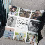 Almofada Amo-Te Abuela Dia de as mães Colagem Fotográfica<br><div class="desc">Amo-te, Abuela: Para a melhor avó de sempre na tua vida, um travesseiro decorativo de colagem de fotografias da família de instagram moderno e moderno com a tipografia de guião quic e o teu nome e mensagem pessoais. Abrace seu amor! Nosso travesseiro de colagem de fotos do Dia de as...</div>