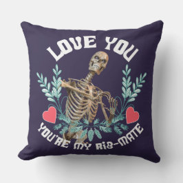 Almofada Amo-te, és o meu Namorados de esqueleto do colega
