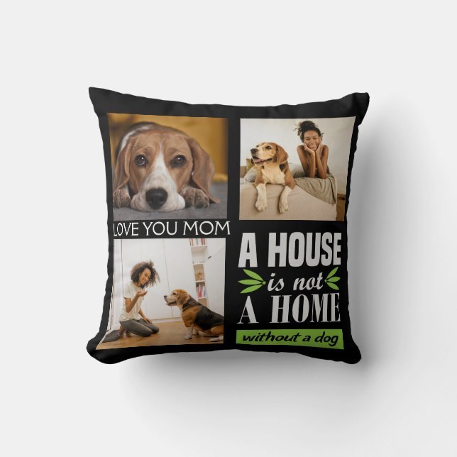 Almofada Amo-te mãe... três colagens fotográficas e uma cit (Frente)