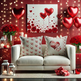 Almofada Amo-te o Travesseiro decorativo do Namorados de má