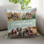 Almofada Amo-Te Vovó 4 Fotografia Collage<br><div class="desc">Digamos que te amamos a vovó neste feriado com um travesseiro decorativo de presente de Natal personalizado com 4 das suas fotos favoritas e nomes de netos e netos. Todo texto neste design é editável para que você possa adicionar sua própria mensagem ou texto. Disponível em diversas cores, estilos e...</div>