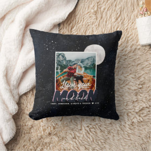 Almofada Amo Você Até a Lua e de Volta Foto de Casal