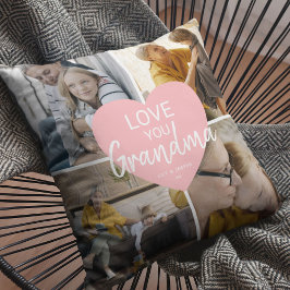 Almofada Amo Você 'Vovó' Coração Personalizada De Foto Coll