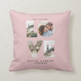 Almofada Amor 4 foto simples, rosa-presente personalizado m