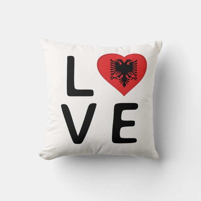 Almofada Amor - Albânia Flag (Frente)