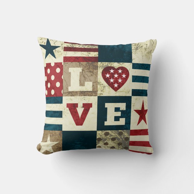 Almofada Amor América patriótica (Frente)