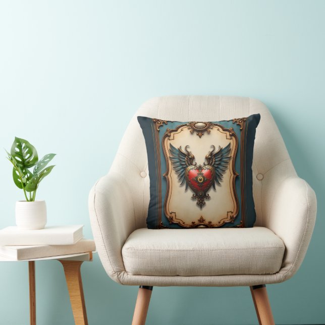 Almofada Amor atemporal, elegância surreal em estilo steamp (Cadeira)