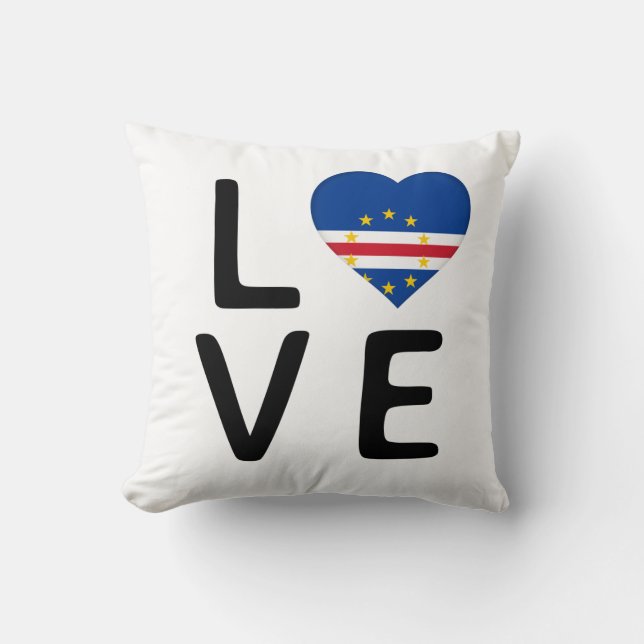 Almofada Amor - Bandeira Cabo Verde (Frente)
