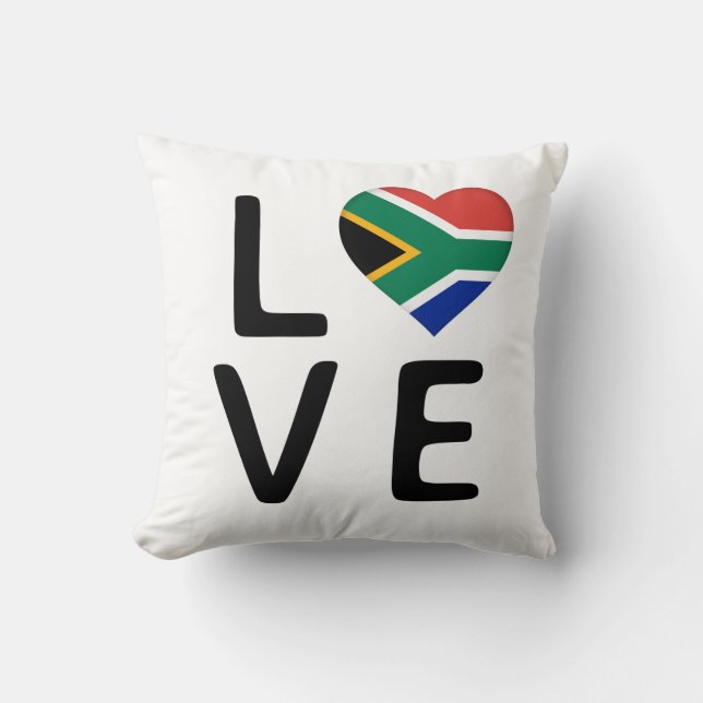 Almofada Amor - Bandeira da África do Sul (Frente)