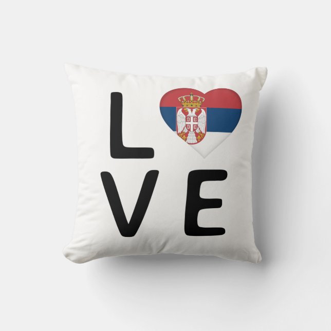 Almofada Amor - Bandeira da Sérvia (Frente)