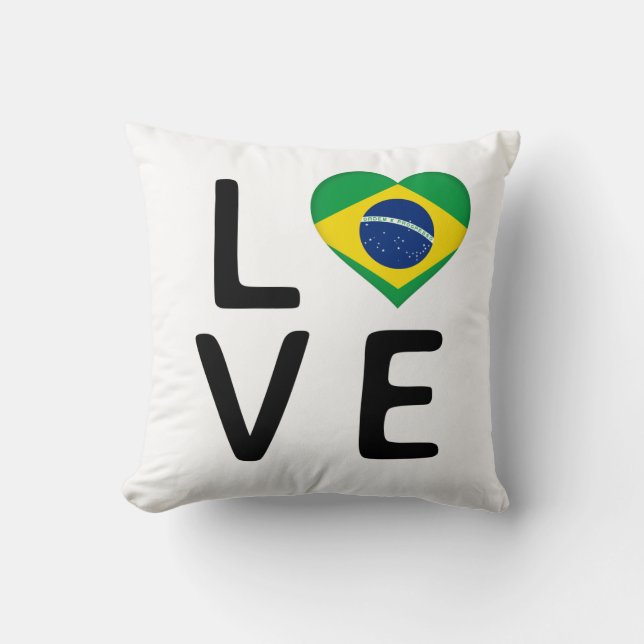 Almofada Amor - Bandeira do Brasil (Frente)
