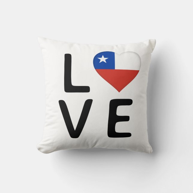 Almofada Amor - Bandeira do Chile (Frente)