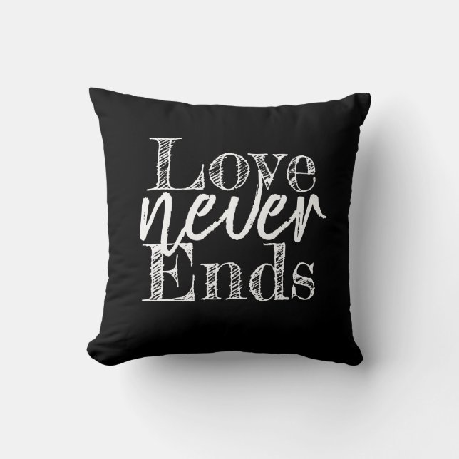 Almofada AMOR bonito NUNCA TERMINA | (Frente)