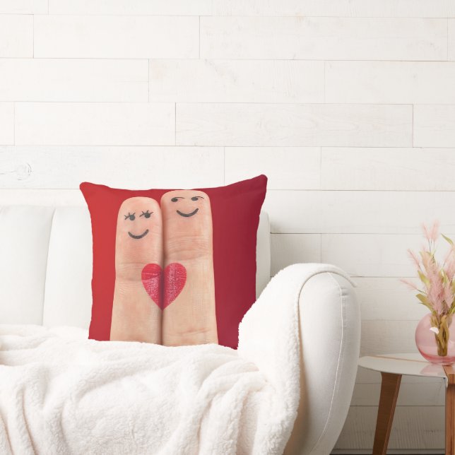 Almofada Amor Cardíaco aos Dedos de Arte (Sofá)