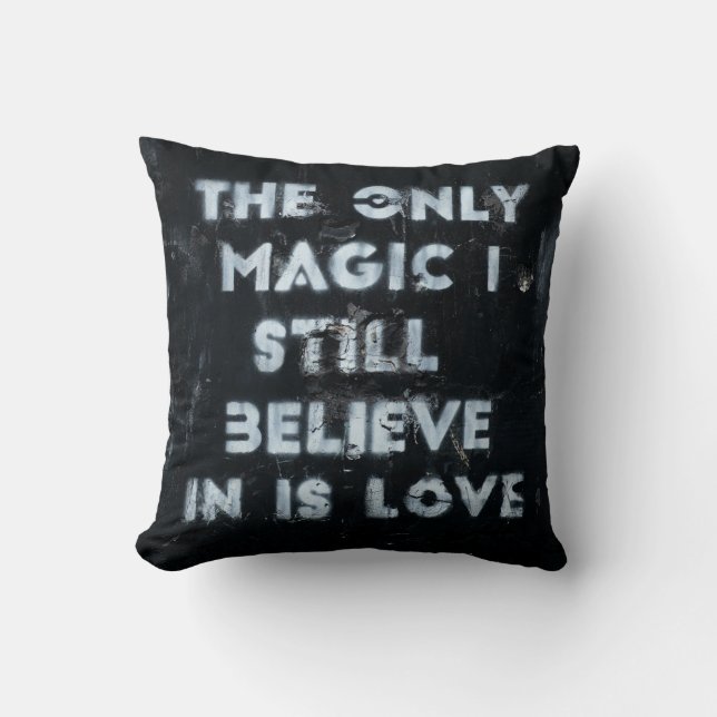 ALMOFADA AMOR CITAÇÃO PRETA E GRAFITE BRANCO (Frente)