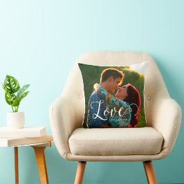 Almofada Amor com guião Elegante | Foto personalizada